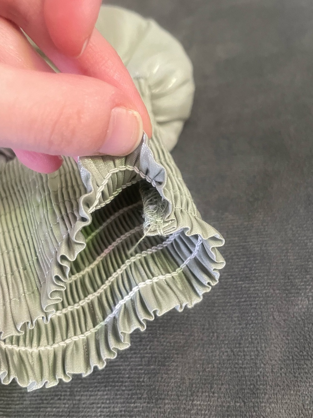 Sheer, Shimmery Sage Green Blouse - Picture 7 of 11